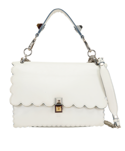 Medium Scalloped Kan I, Leather, White, 8BT283 AI8Q 188-10429, S, 1*
